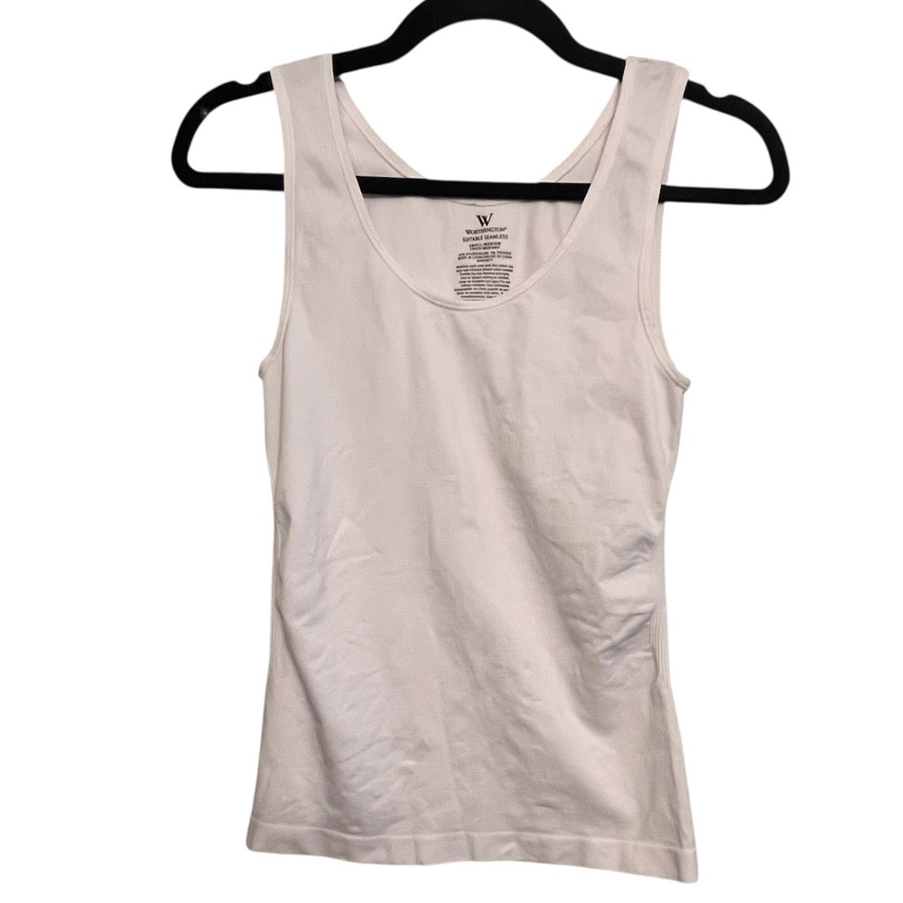 Worthington size small white seamless scoop neck control tank top